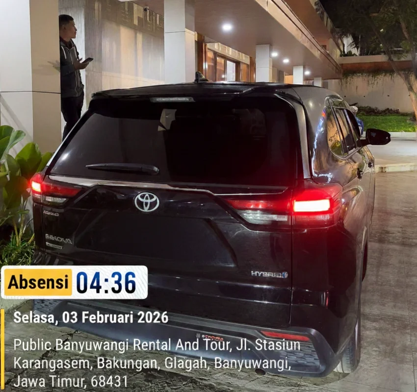 Sewa Mobil Banyuwangi Dengan Sopir - Selasa, 03-02-2026